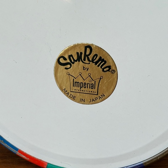 San Remo Colorful Striped Canister Set Mid Century Kitchen Bathroom Storage Tins - Picture 2 of 16